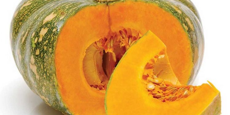 Vỏ bí ngô tròn bên ngoài hình thành các khía